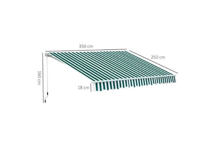 HOMCOM Manual Awning Canopy