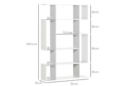 HOMCOM Modern Bookshelf