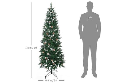 HOMCOM Snow Artificial Christmas Tree