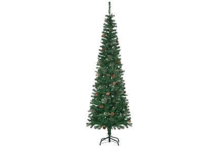 6.5FT Tall Pencil Slim Artificial Christmas Tree