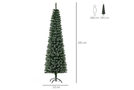 HOMCOM Snow Dipped Christmas Tree