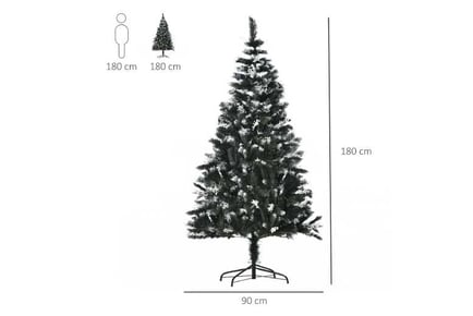 HOMCOM Snow Dipped Christmas Tree