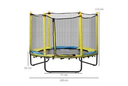 HOMCOM Kids Trampoline with Safety Net