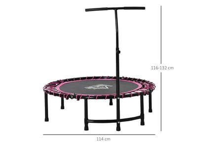 HOMCOM Pink Mini Trampoline Rebounder