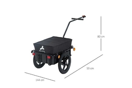 HOMCOM Black Bike Cargo Trailer