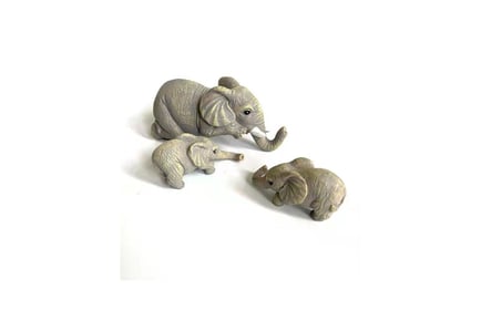 Cute Elephant Family Ornament - Set of 3!