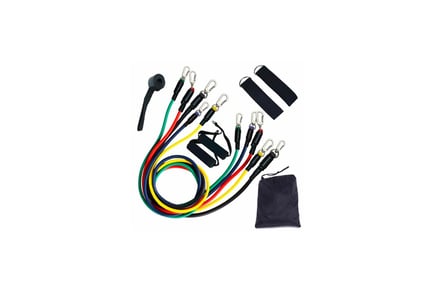 11-Piece Fitness Resistance Bands Set