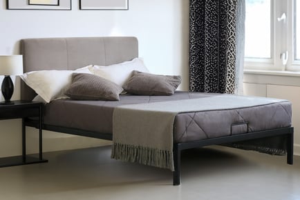 Metal Bed Frame With Optional Mattress