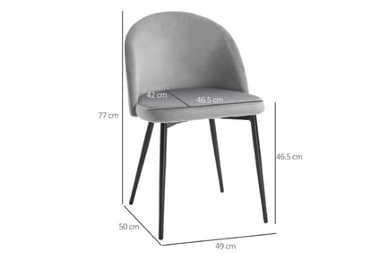 HOMCOM Contemporary Dining Chairs, Grey