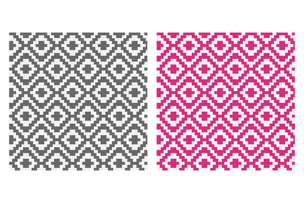 Geometric Outdoor Runner Rug - Pink or Grey!
