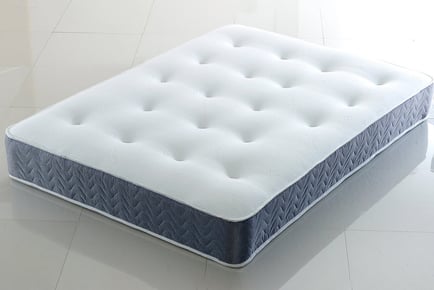 10" Memory Foam Mattress - Black, White & Grey