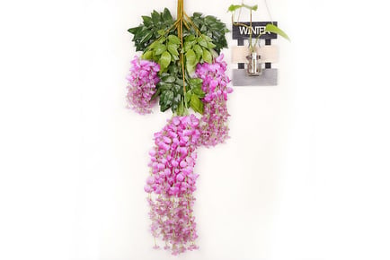 Artificial Hanging Wisteria - Pink, Purple, White & More