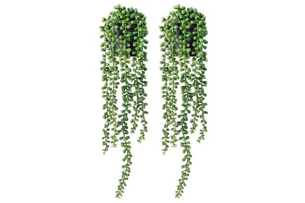 2 Artificial Hanging Potted Plants - Indoor or Outdoor!