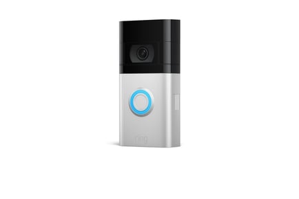 Refurbished Ring wireless smart video doorbell, Satin Nickel