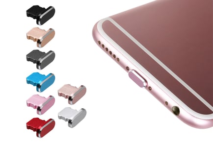 2pc Apple Compatible Anti Dust Phone Plugs - 4 Colours!