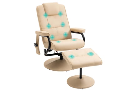 HOMCOM Massage Armchair - Cream