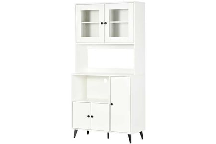 HOMCOM Kitchen Storage Cabinet, White