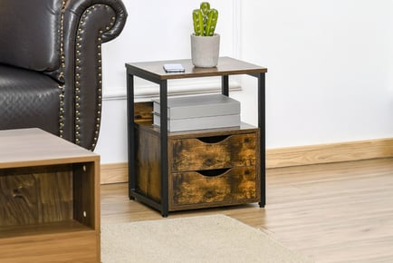 Slim Nightstand, Side Table, Drawer