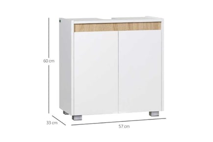 Kleankin Under Sink Cabinet, White