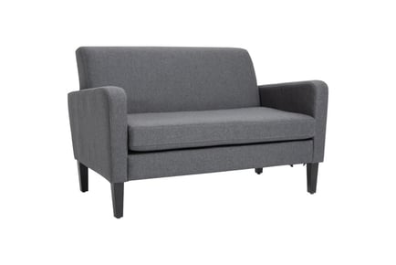 HOMCOM Grey 2-Seater Sofa