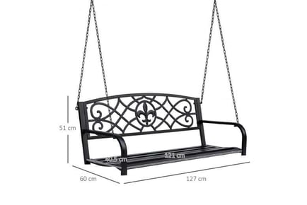 Outsunny Swing Seat Bench with Chains