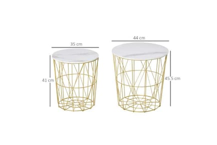 HOMCOM Nesting Side Tables