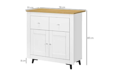 HOMCOM Modern Sideboard, White