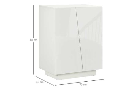HOMCOM Bedroom Storage Cabinet, White