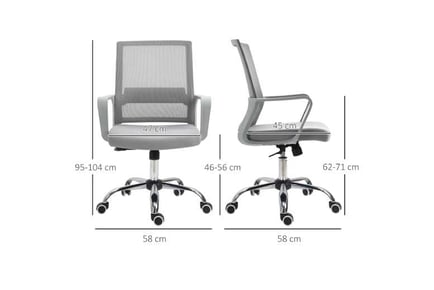 Vinsetto Desk Chair - Grey