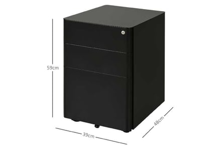 Vinsetto 3-Drawer Filing Cabinet