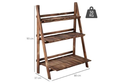 Outsunny 3-Tier Planter Display Ladder
