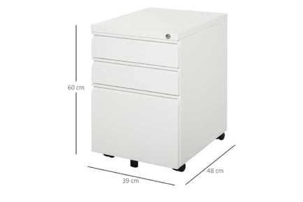 Vinsetto Vertical File Cabinet with 3 Drawers