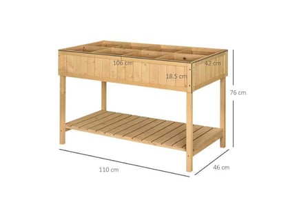 Outsunny Raised Planter, 8 Compartments