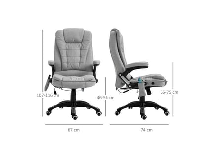 Vinsetto Massager Office Chair - Grey