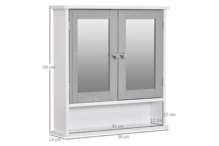 Kleankin Wall Mounted Cabinet, Grey