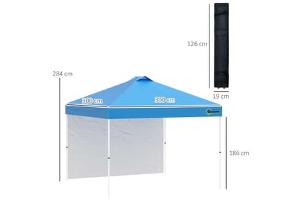 Outsunny PopUp Gazebo Tent with Sidewall