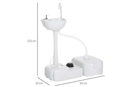 Outsunny Portable Hand Wash Sink