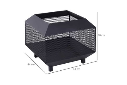 Metal Square Fire Pit Brazier