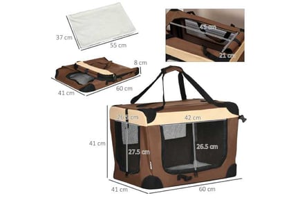 Foldable Pet Carrier, Portable Dog Cage