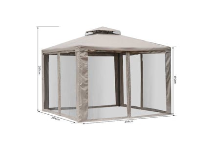 Outsunny Gazebo Tent with Netting