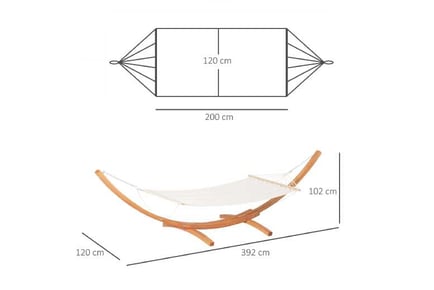 Outsunny Hammock with Wooden Stand