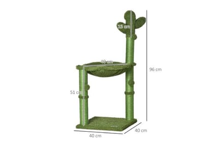 Cat Tree Activity w/ Scratch Post, Grey