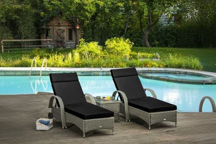 Outsunny Sun Lounger Cushions for Rattan