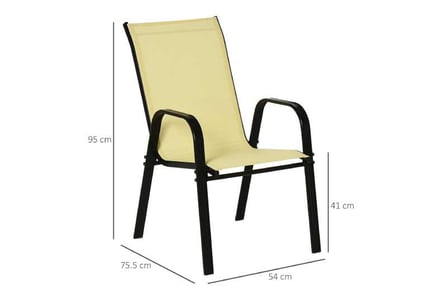 Outsunny 4 Stackable Dining Chairs