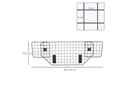 PawHut Dog Car Guard, Metal Mesh