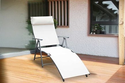 Outsunny Sun Lounger, Foldable, 7 Lvl