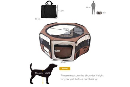 PawHut Fabric Pet Playpen