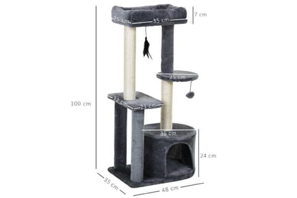 Multi-Activity Cat Tree Tower