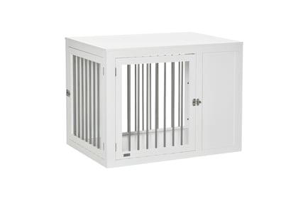 PawHut Dog Crate End Table Dog House