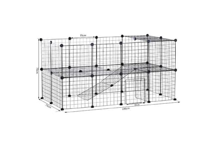 Pawhut Guinea Pig Playpen, Wire Fence